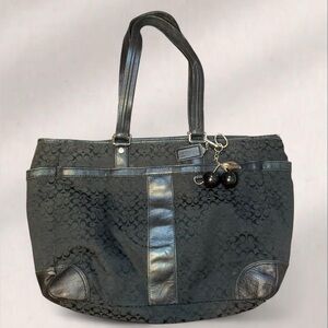 Coach Black Patterned Shoulder Bag